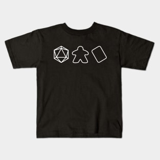 Dice Meeple Card - Gamer Design Kids T-Shirt